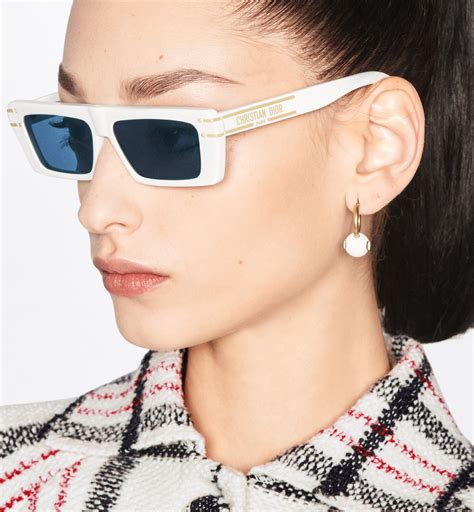 dior diorsignature s2u|DiorSignature S2U White Rectangular Sunglasses .